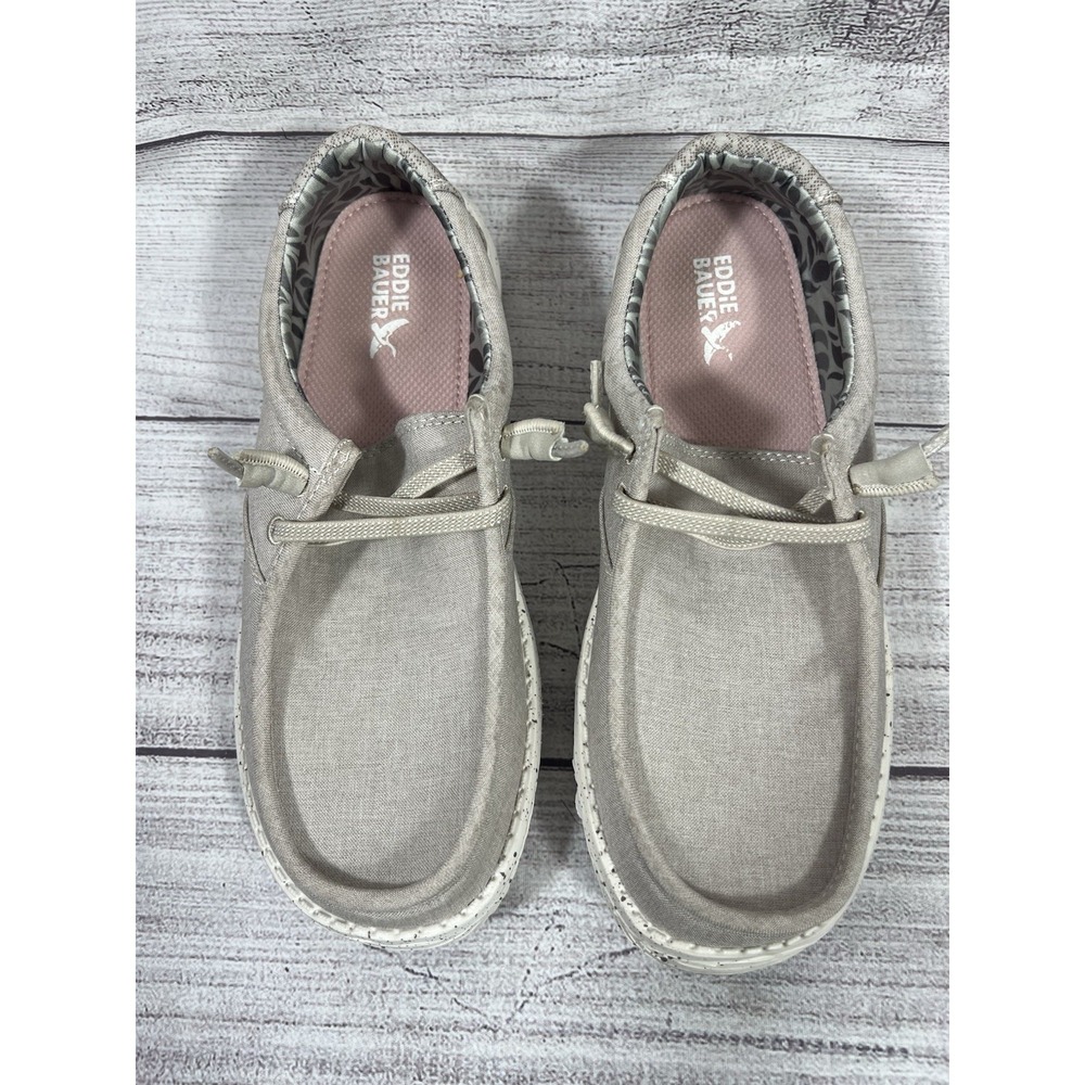 Eddie Bauer Surrey Slip On Shoes Womens Size 7M Beige Casual Comfort